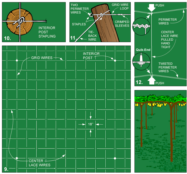 Wire attachment for Horizontal Grid Trellis